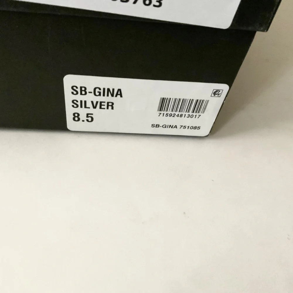 Betsey Johnson Gina Jeweled Ankle Strap Dress Sandals Silver Satin Stiletto Heel - Picture 14 of 14